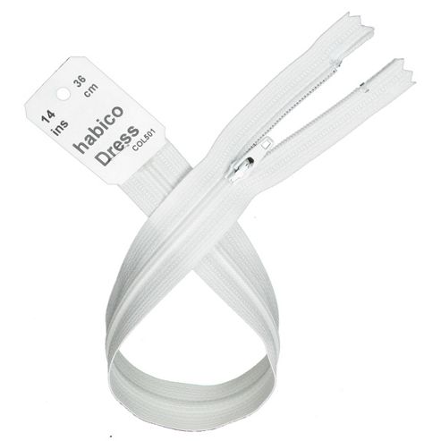 Image of Dress Zip - 36cm - White