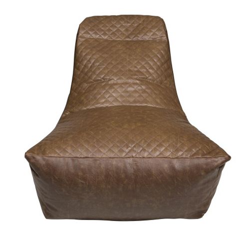 Image of Kaikoo Faux Leather Quilted Bean Bag Slammer, Tan