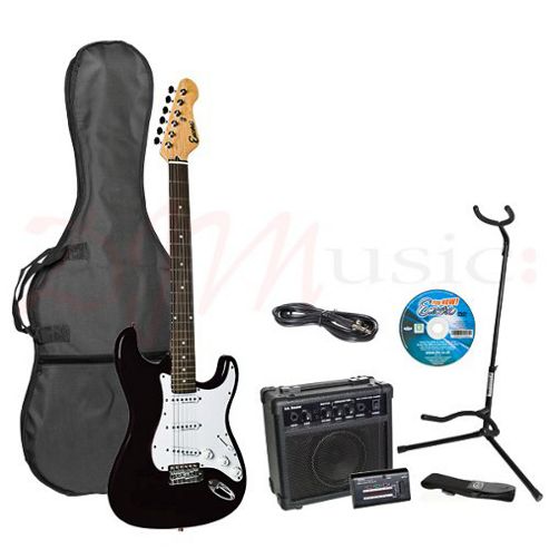 Image of Encore E375 Black Kids 3/4 Size Electric Guitar Pack