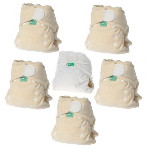 Image of Totsbots Bamboozle Stretch Natural Nappy 5 Pack (size 1)