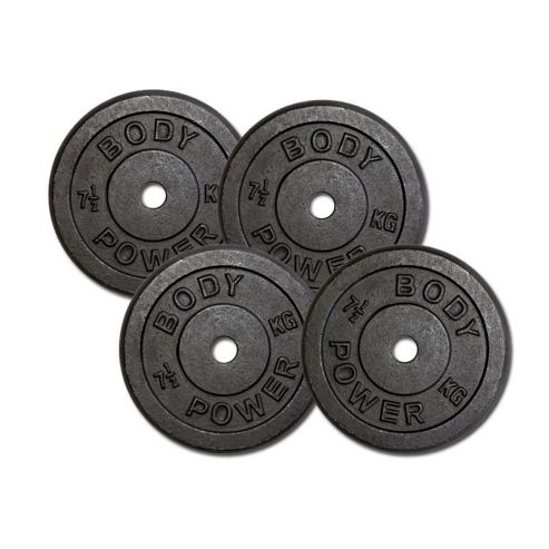 Image of Body Power Cast Iron Standard Discs 7.5kg (x4)