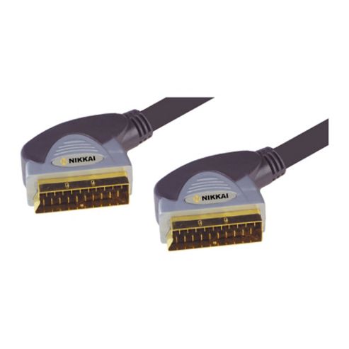Image of Nikkai Scart 21pin Lead Cable 24k Gold Connectors 0.75m