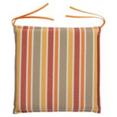 Tesco Cushion Seat Pad 2pk, Orange Stripe