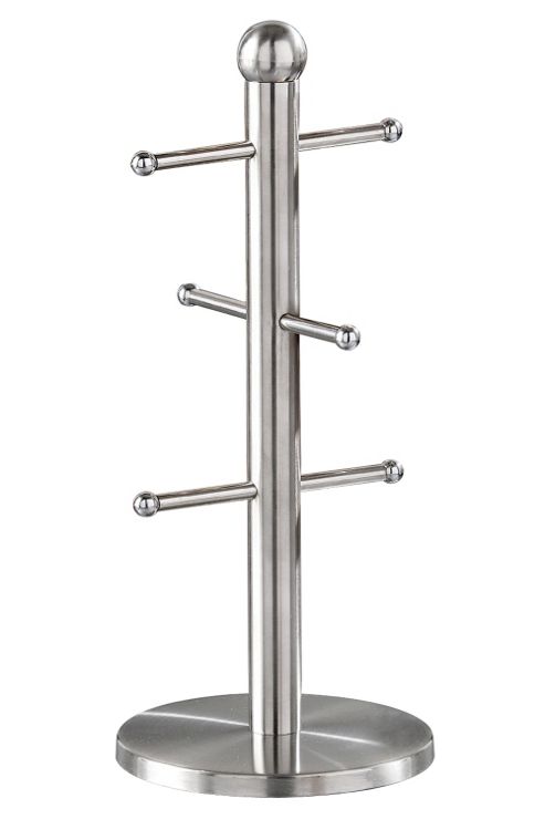 Image of Premier Housewares Brushed Stainless Steel Mug Tree