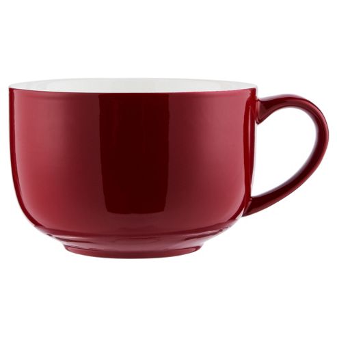Image of Tesco Large Cappuccino Mug, Red