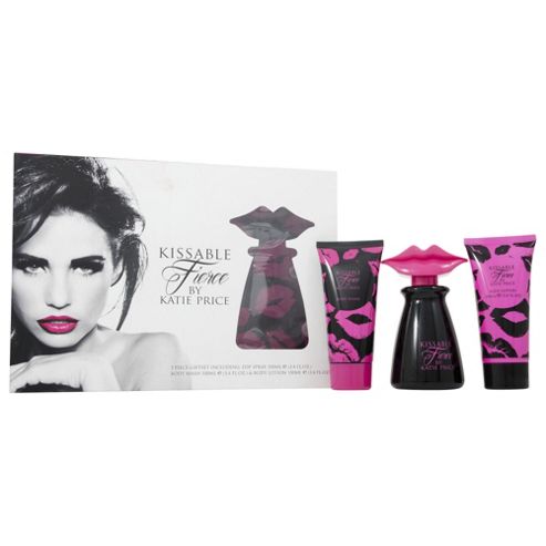 Image of Kissable Fierce 3 Piece Gift Set 100ml Eau De Parfum, 100ml Body Wash & 100ml Body Lotion