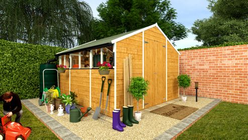  Double Door Apex Garden Shed from our Wooden Sheds range - Tesco