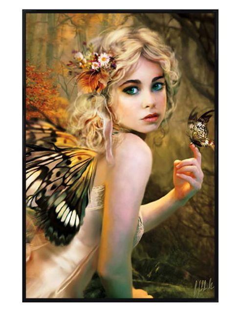 Image of Gloss Black Framed Touch Of Gold Poster
