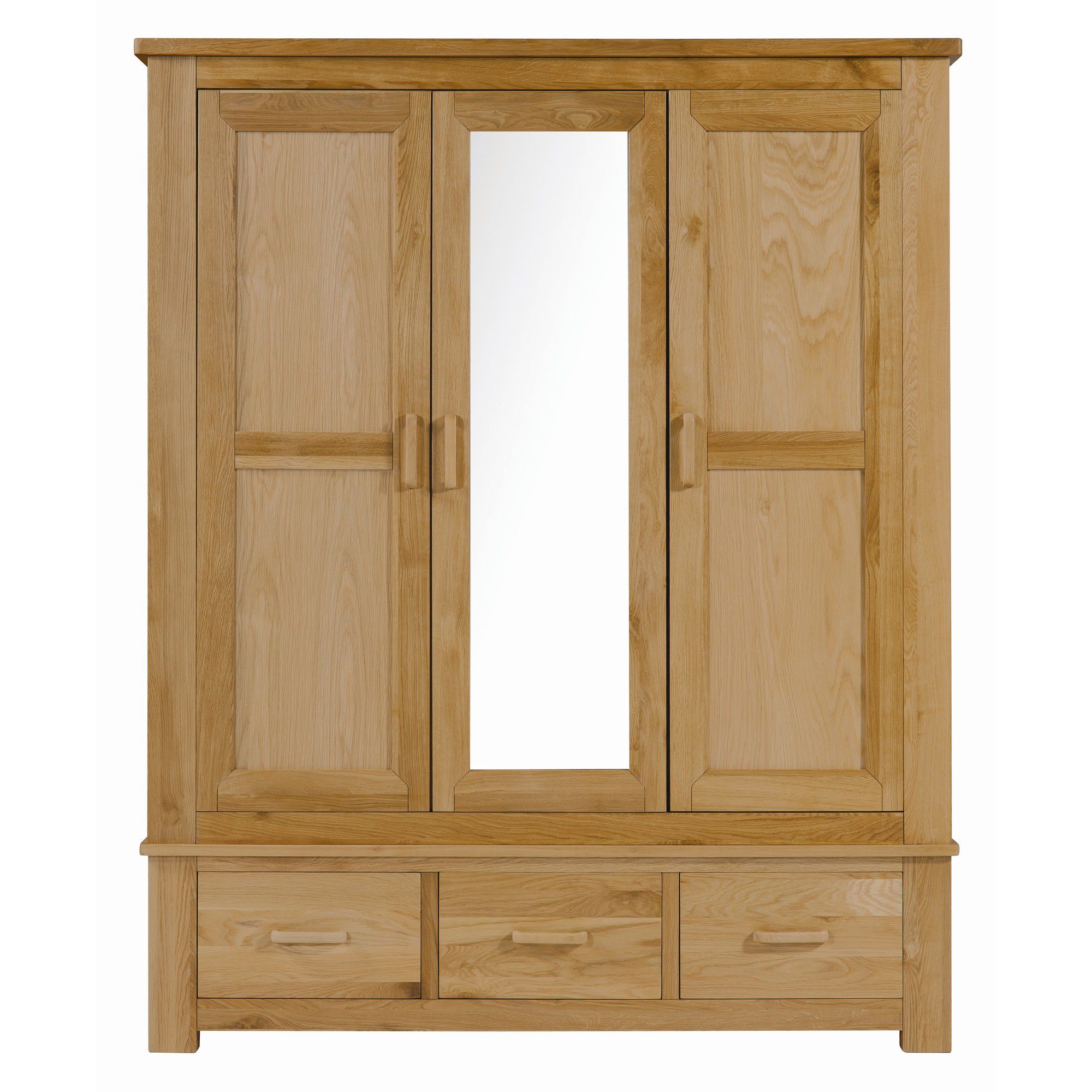 Alterton Furniture Wiltshire Oak Triple Wardrobe with 3 Drawers at Tesco Direct