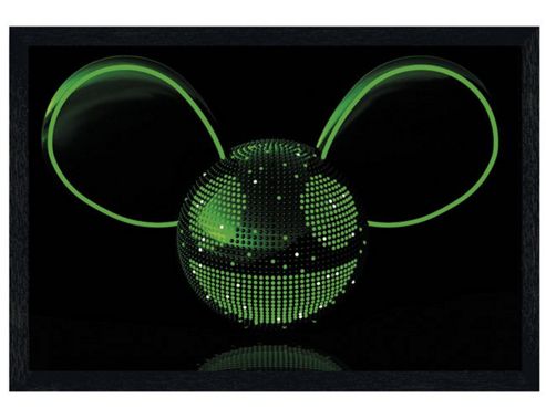 Image of Deadmau5 Black Wooden Framed Neon Mau5 Poster