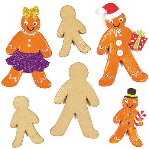 Image of Papier Mache Gingerbread Men (pack Of 10)