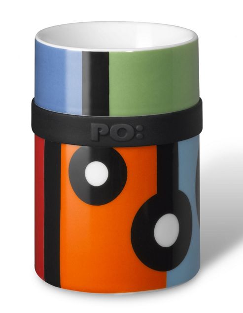 Image of Po Double Wall Insulated Ring Mug - Block - 11cm H X 7.5cm Dia