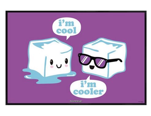 Image of David & Goliath Gloss Black Framed I'm Cool Poster
