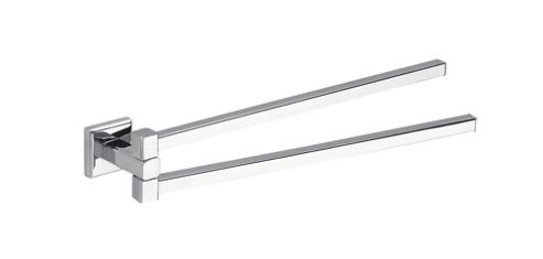 Image of Gedy Colorado Double Swing Towel Rail In Chrome