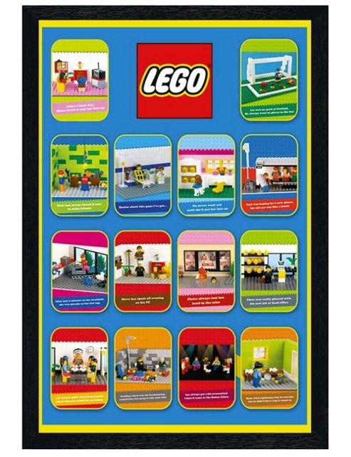 Image of Lego Black Wooden Framed Spoofs Poster