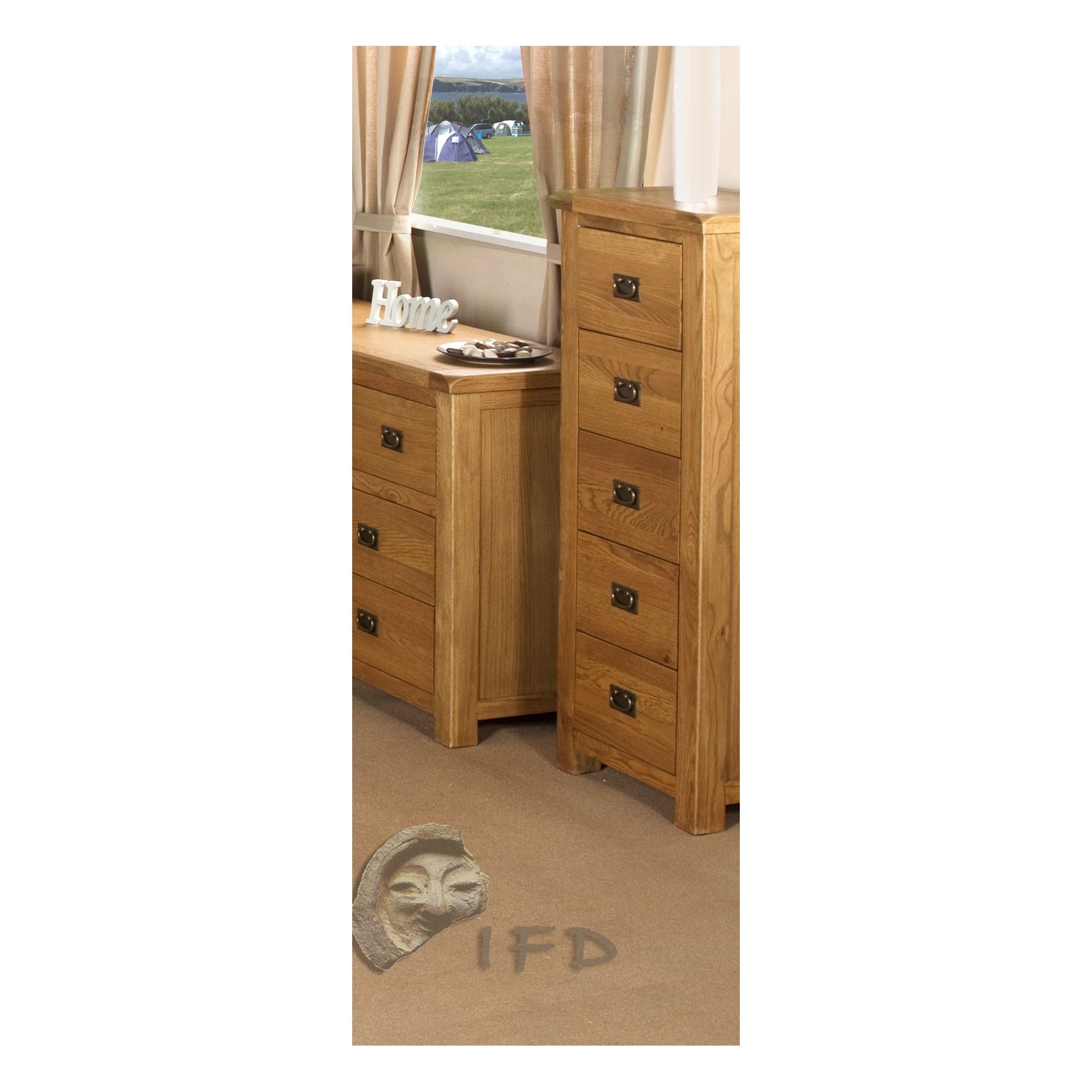 Elements Woodville Five Drawer Tall Chest at Tesco Direct