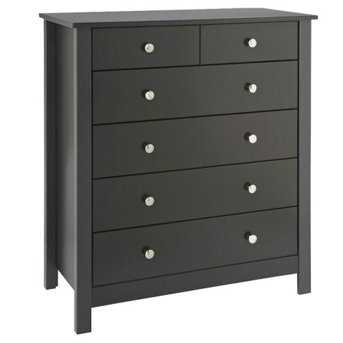 Image of Valufurniture Florence Black 4+2 Chest Of Drawers