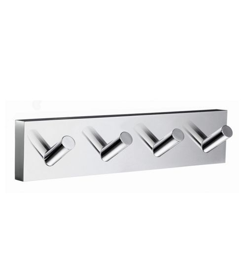 Image of Smedbo House 4 Towel Hook - Brushed Chrome