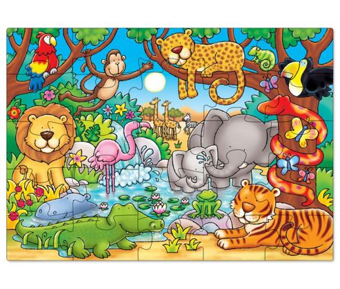 Image of Whos In The Jungle Jigsaw Puzzle 25 Pieces