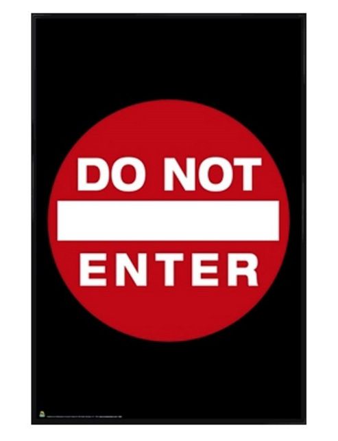 Image of Gloss Black Framed Do Not Enter Poster