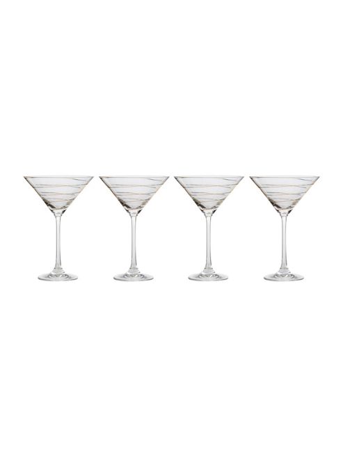 Image of Pied A Terre Gold Spiral Martini Set Of 4