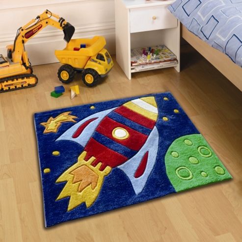 Image of Kiddy Play Rocket Multi 70x100 Cm Rug