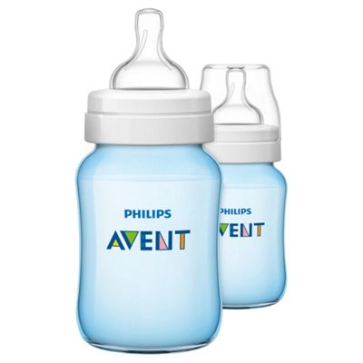 image 1 of Philips Avent Classic Bottle Blue 2X 260Ml