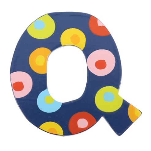 Image of Tatiri Ta317 Spots And Stripes Wooden Letter Q