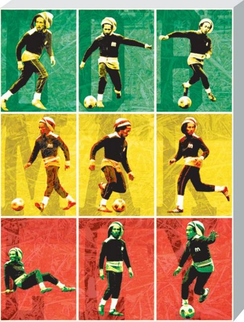 Image of Bob Marley Football Is Part Of I Large Canvas Print