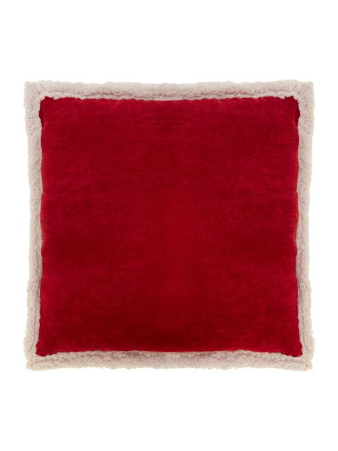Image of Linea Corduroy Fleece Cushion Red