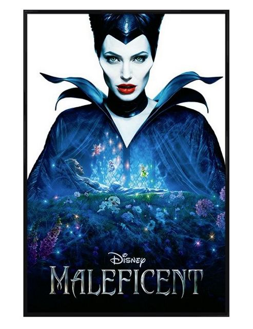Image of Gloss Black Framed Angelina Jolie Is Disneys Maleficent Poster