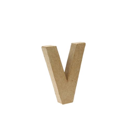 Image of Small Kraft Letter - V