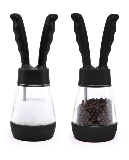 Image of David Mason Design Salt And Pepper Pod Set In Black