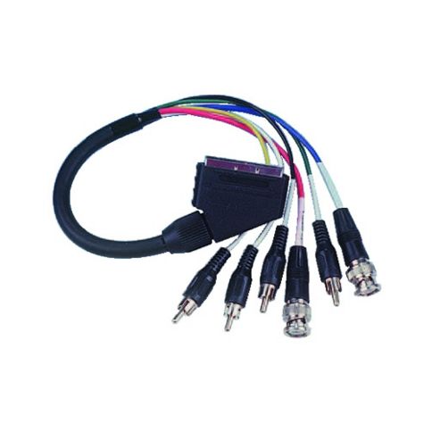 Image of Scart Plug To Phono & Bnc Plugs 1.5m