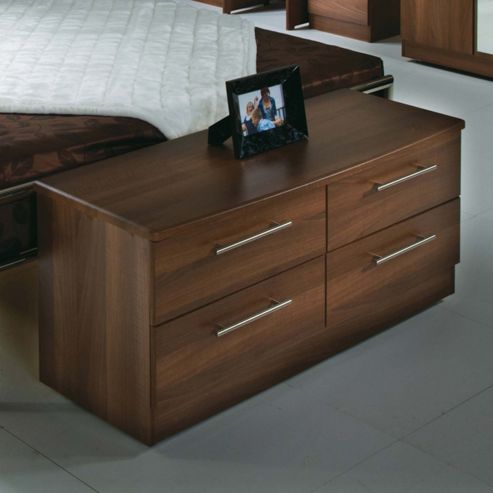Image of Welcome Furniture Sherwood 4 Drawer Bed Box - Walnut
