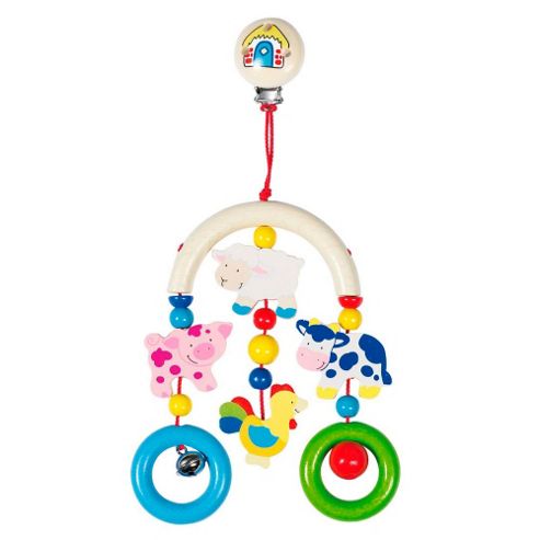 Image of Heimess 735270 Wooden Mini Trapeze Clip On Mobile (farm)
