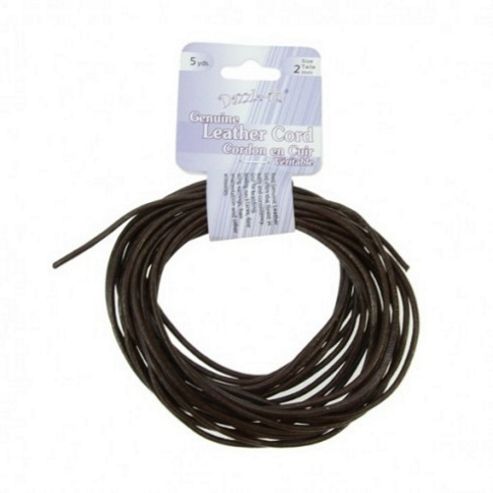 Image of Leather Cord 2mm Round Brown 5yds
