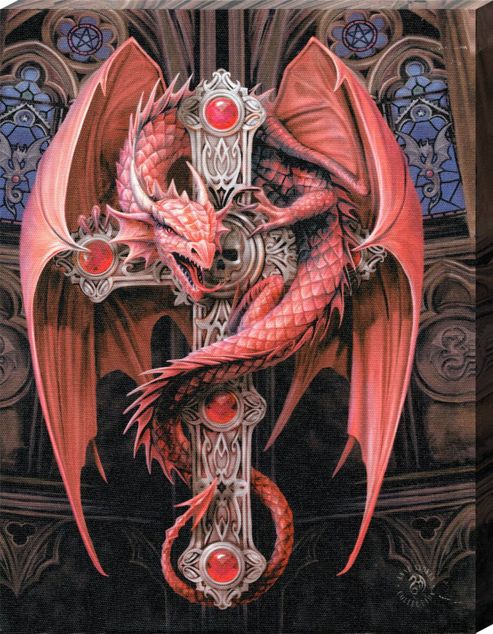 Image of Anne Stokes Gothic Guardian Canvas Print