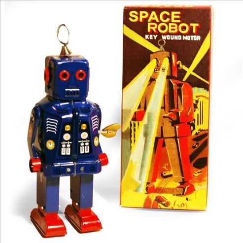 Image of Retro Tin Collectable Ornament - Blue