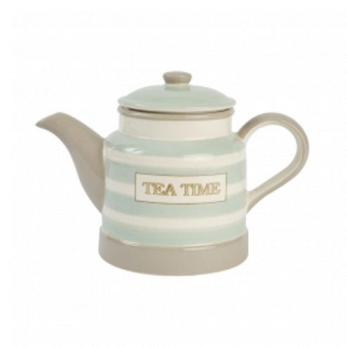 Image of T&g Cream & Country Mint Stripe Teapot