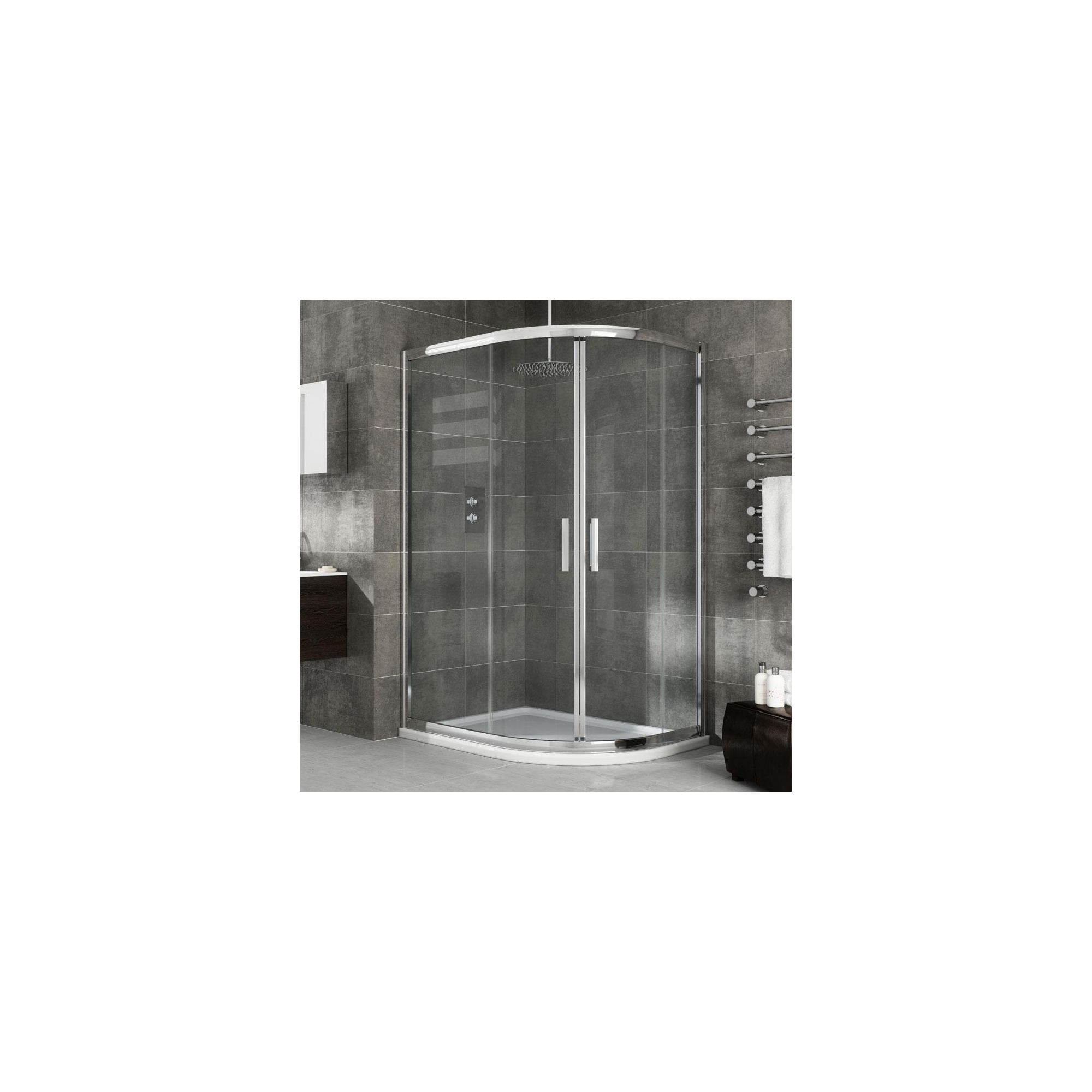 Elemis Eternity Two-Door Offset Quadrant Shower Door, 1200mm x 800mm, 8mm Glass at Tesco Direct