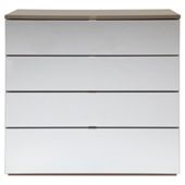Palermo 4 Drawer Chest Taupe Mirrored