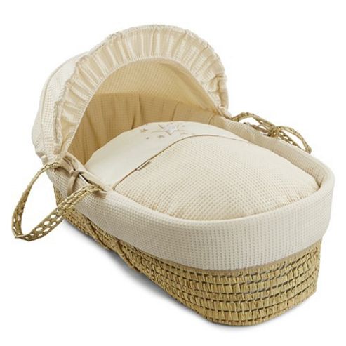 Image of Clair De Lune Palm Moses Basket (stardust Cream)