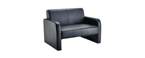 Image of Arista Reception Sofa Flat Pack Black Pu