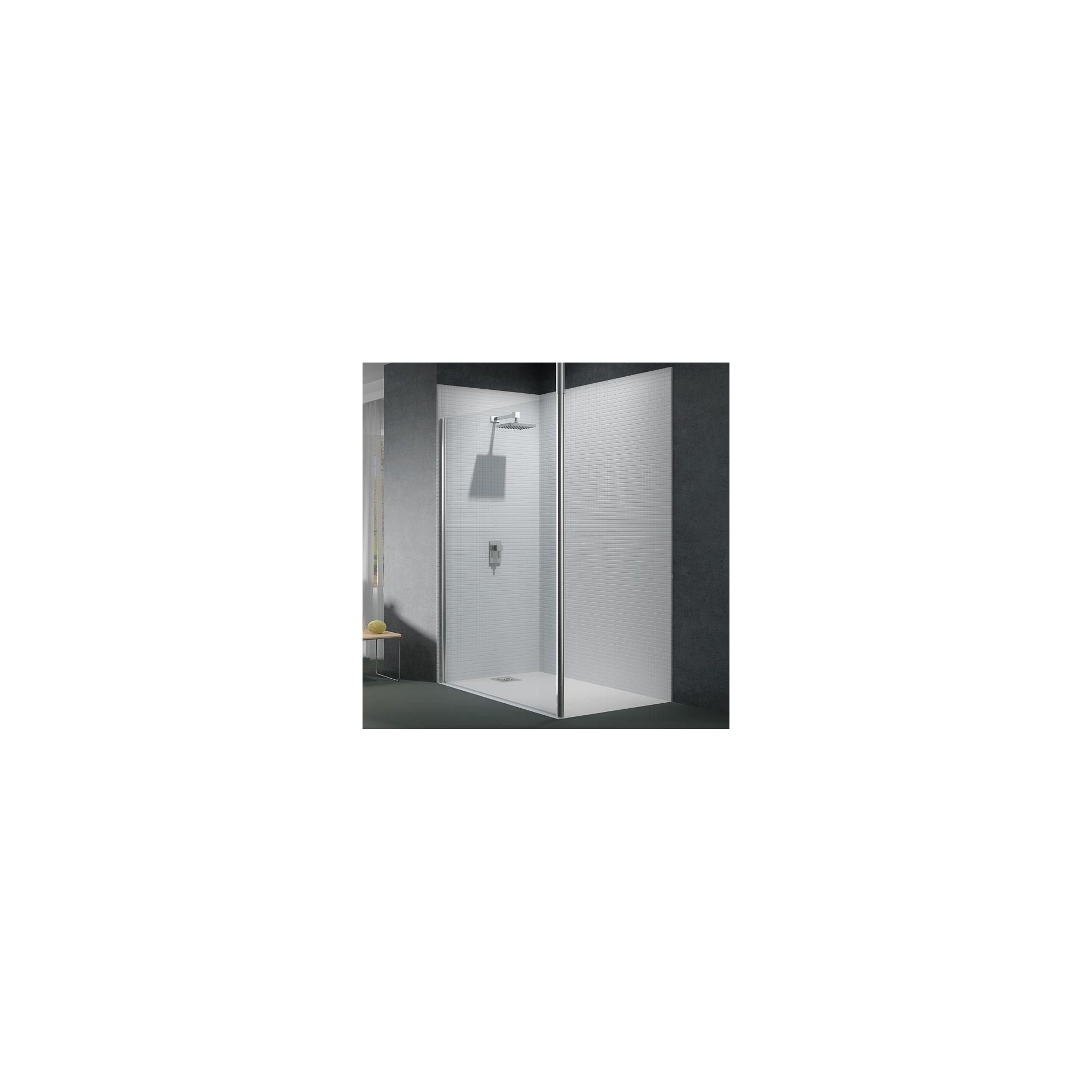 Merlyn Series 6 Wet Room Glass Shower Panel, 1000mm Wide, 6mm Glass, Vertical Support at Tesco Direct