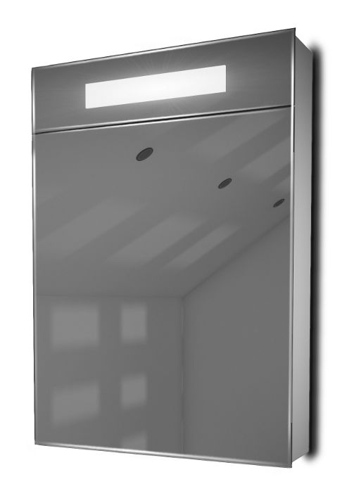 Image of Auto Colour Changing Demist Bathroom Cabinet With Shaver Socket & Sensor K87rgb