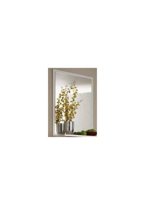 Image of Posseik Meltona 89.5 X 61cm Rectangular Mirror - White High Gloss