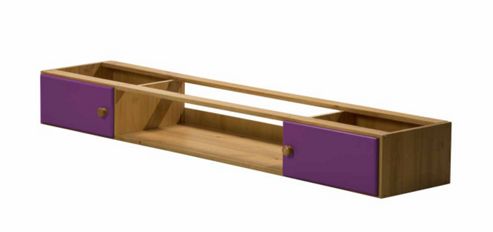 Image of Catania Under Bed Cupboards With Open Shelf In Antique &amp; Lilac