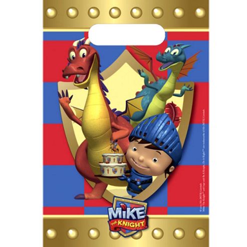 Image of Mike The Knight Party Plastic Party Bags (8pk)