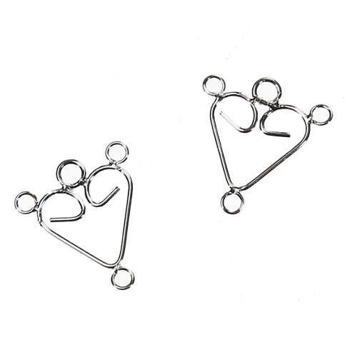 Image of Chandelier Earring Connectors - Silver - 20 Pack